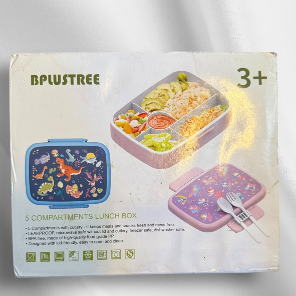 Bplustree Plastic Lunch Bento Box NIB‎